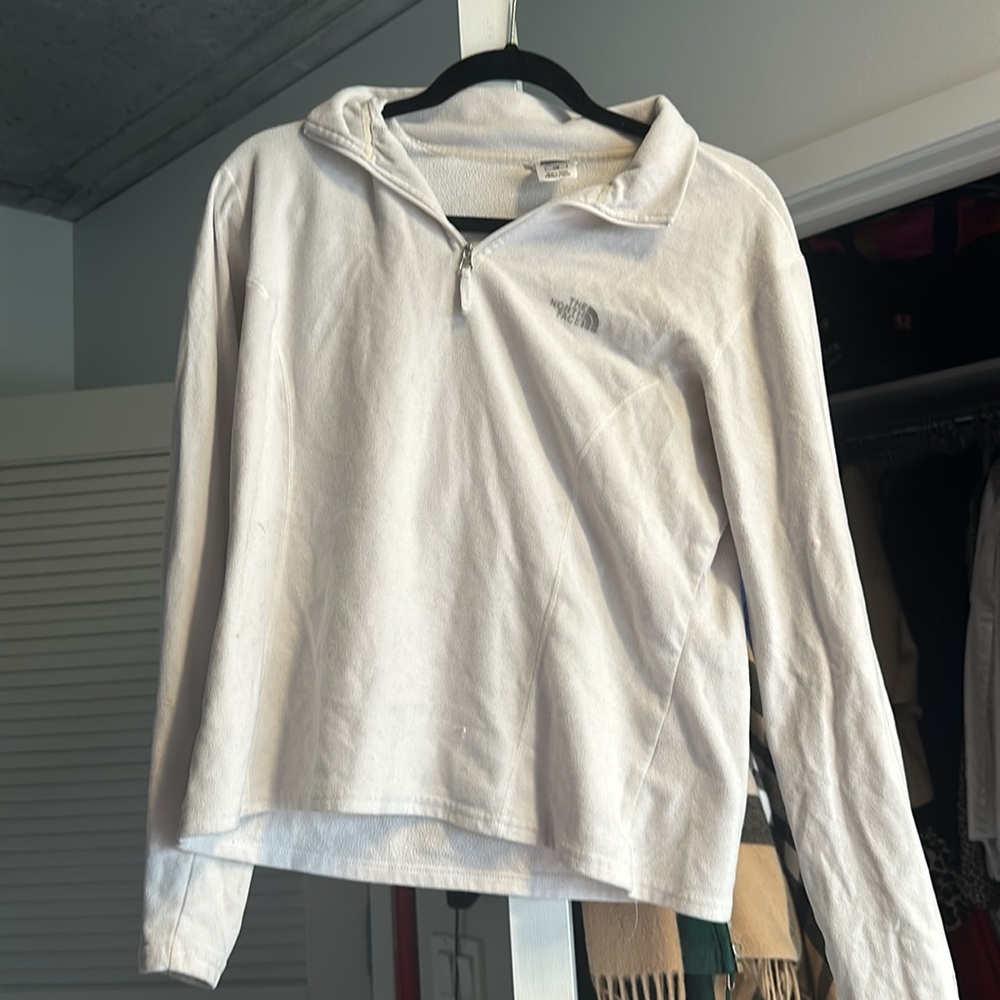 USED north face white pullover
